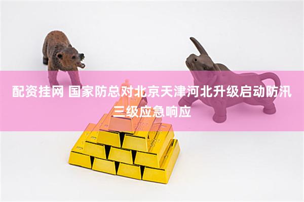 配资挂网 国家防总对北京天津河北升级启动防汛三级应急响应