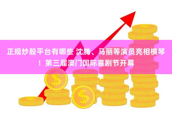 正规炒股平台有哪些 沈腾、马丽等演员亮相横琴！第三届澳门国际喜剧节开幕